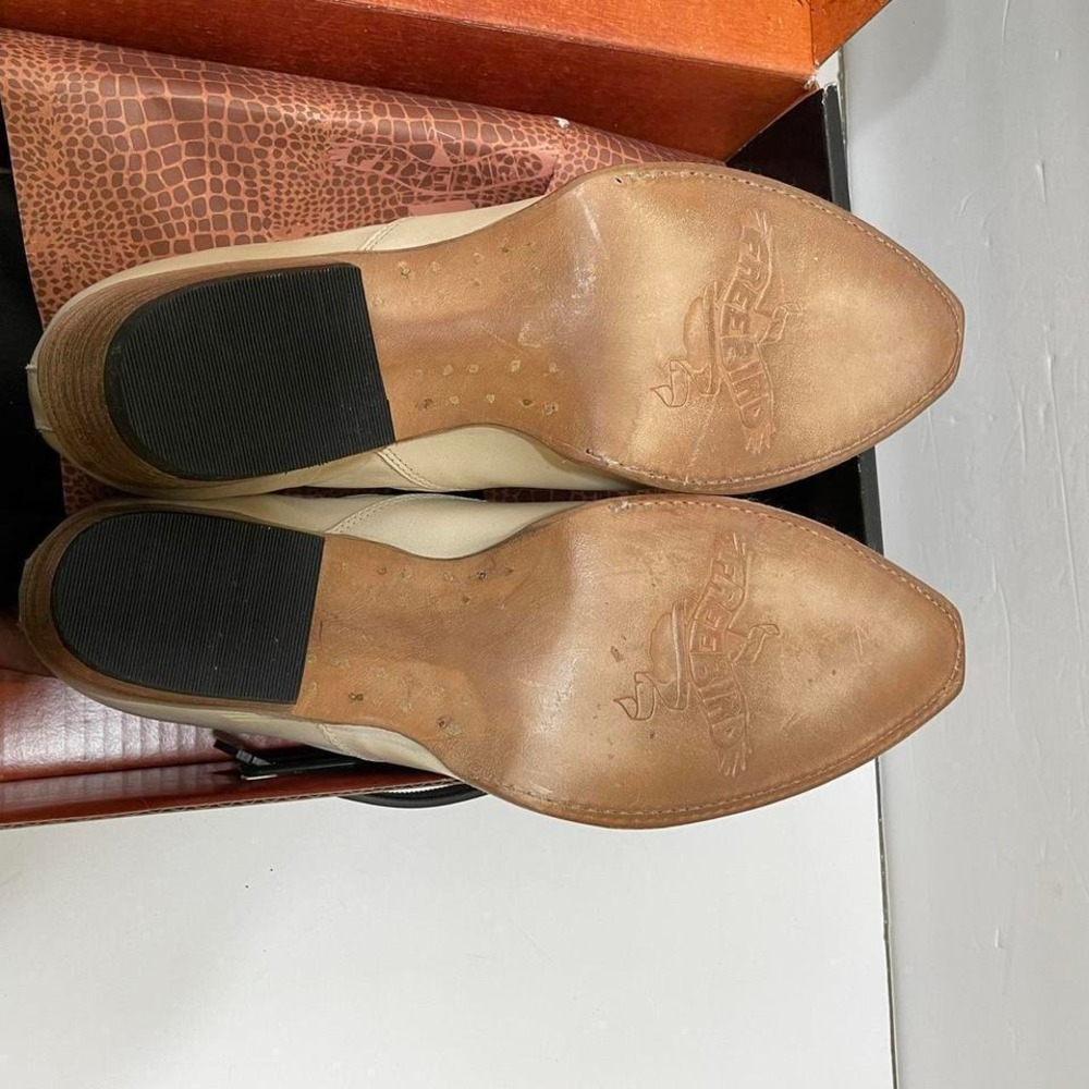 FREEBIRD WYOMING CREAM‎ LEATHER BOOTIES - Picture 6 of 8